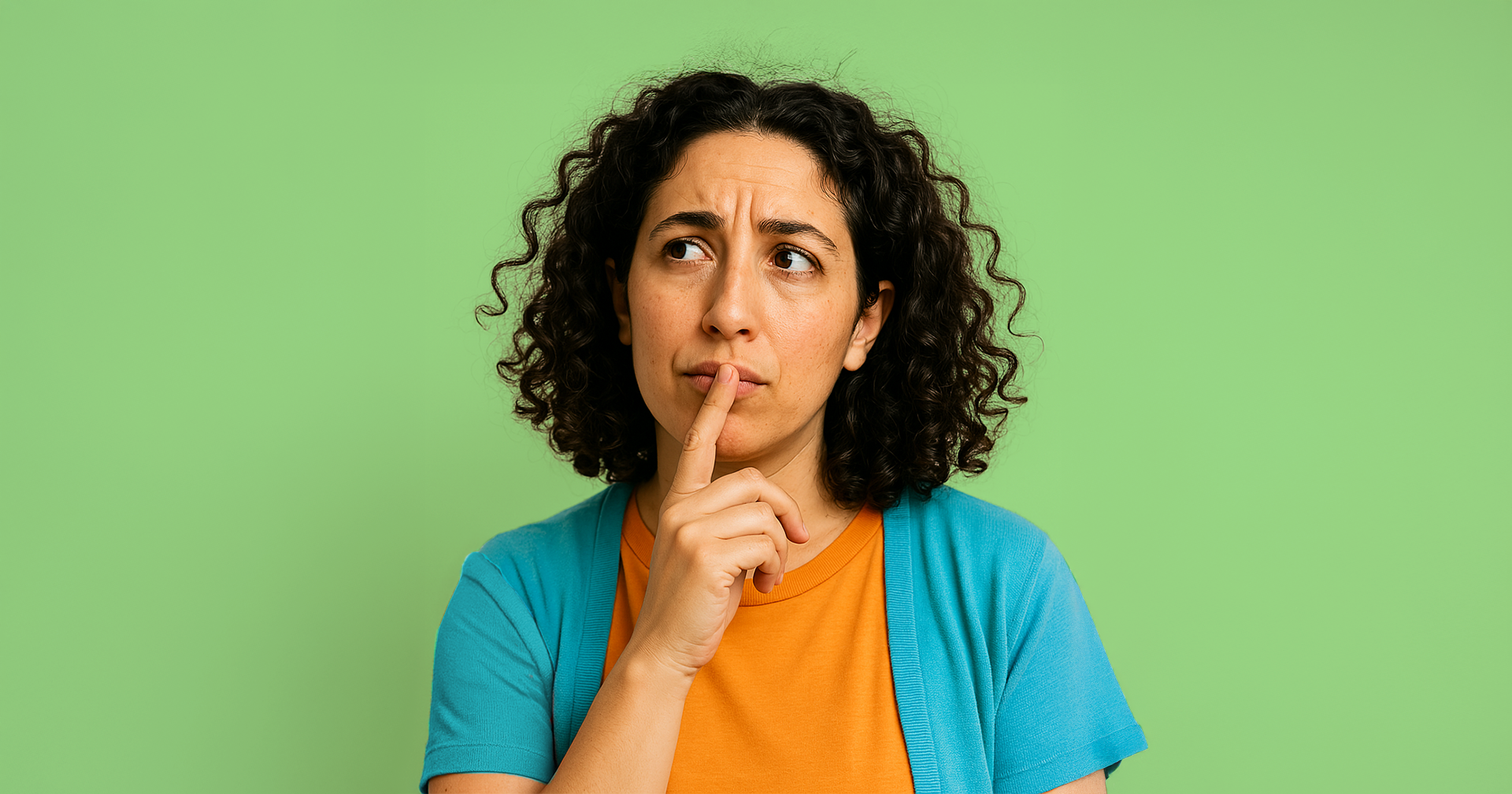 A Jewish woman pondering