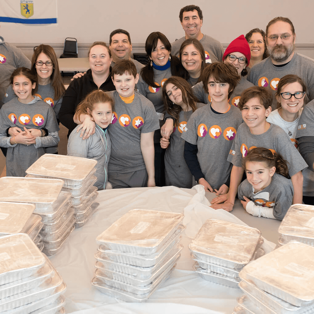 Volunteers at a Mitzvah Day event