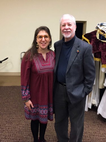 Mayim with Rabbi Jeffrey Myers of Tree of Life