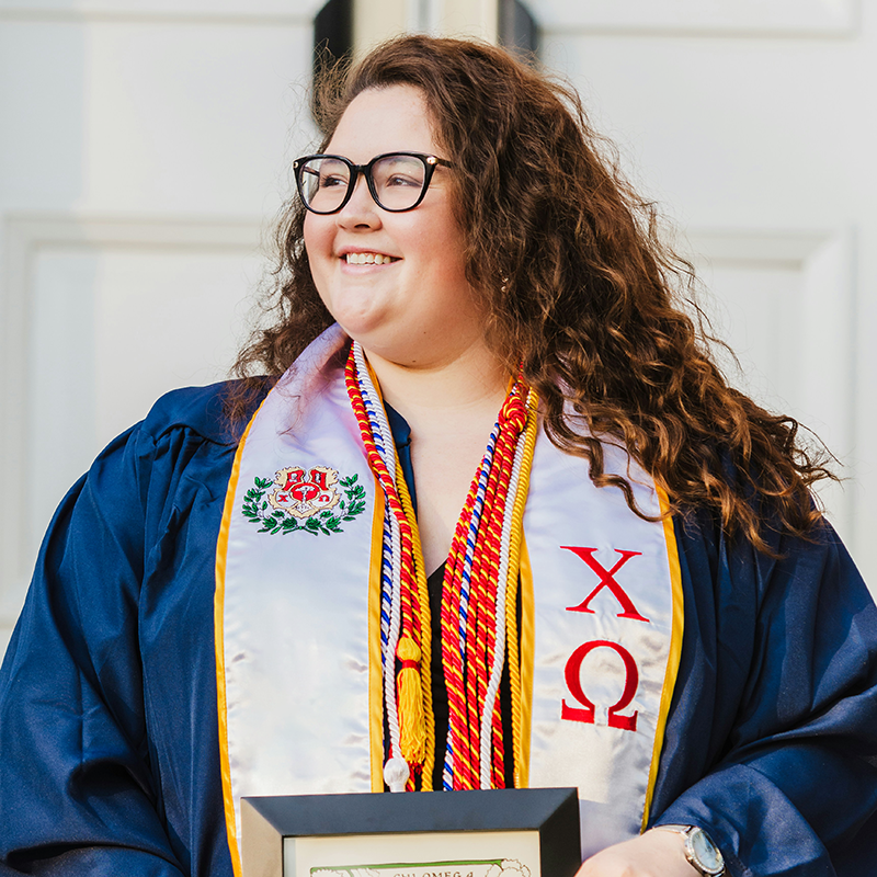 female graduate theta chi