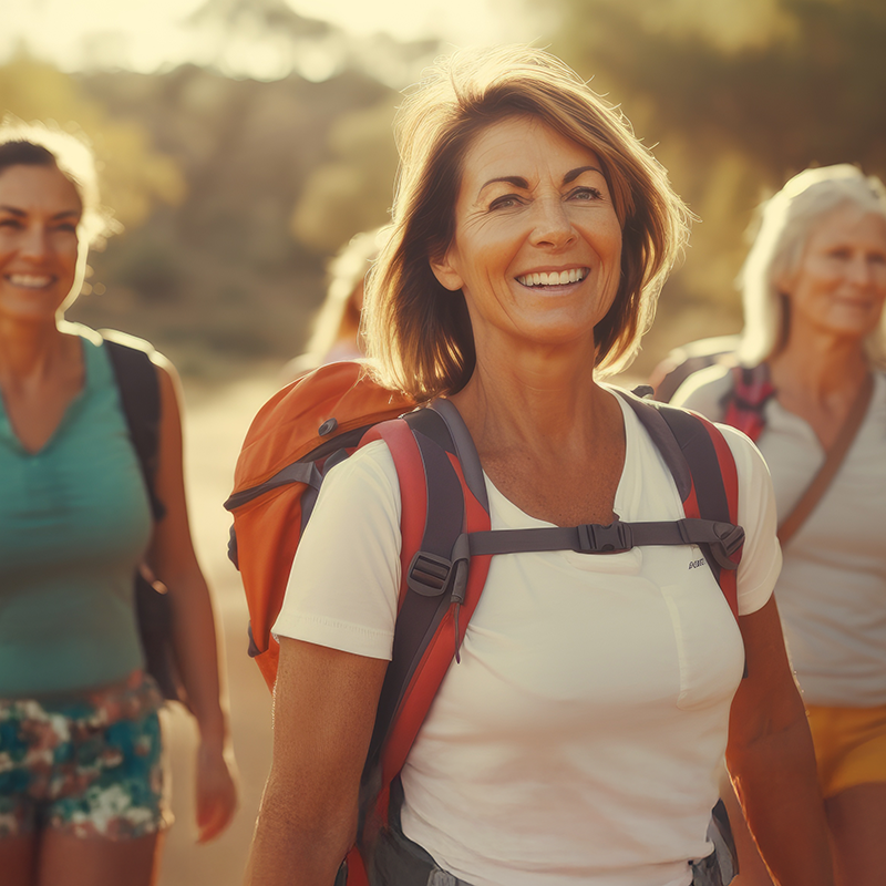 women hiking women hiking